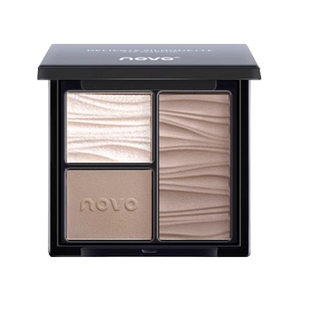 novo高光修容盘脸部细闪提亮两用哑光鼻影阴影侧影三色三合一体盘