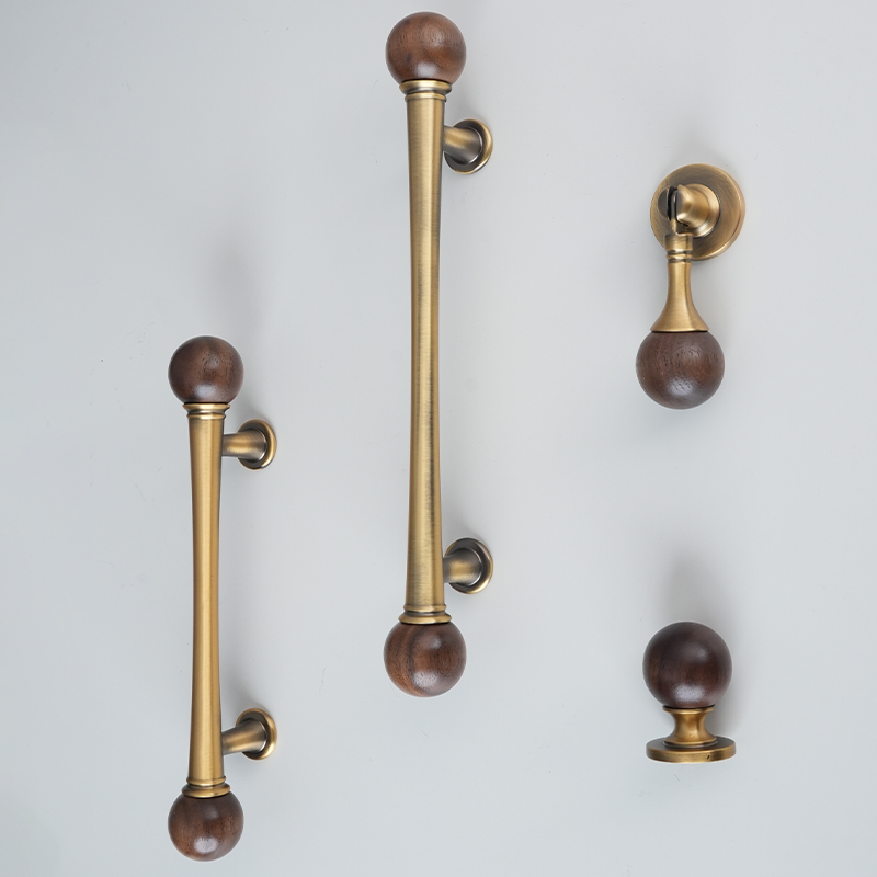 中古风胡桃木复古拉手