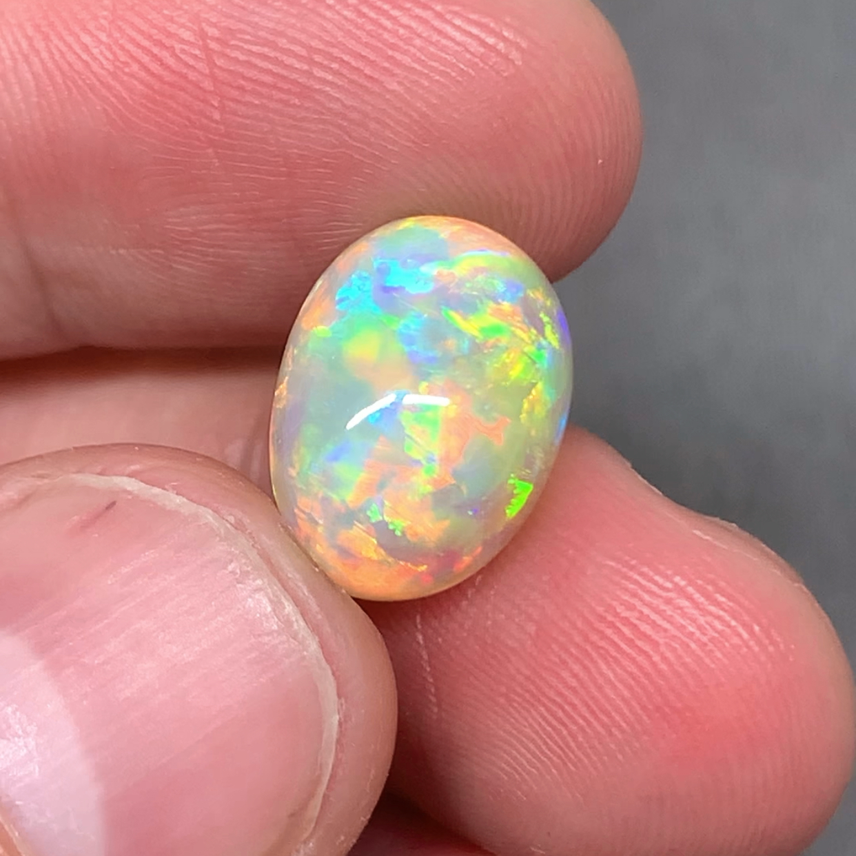 澳洲天然欧泊高拱深色欧泊戒指吊坠定制6.07ct 14.2*10.5*7.1mm