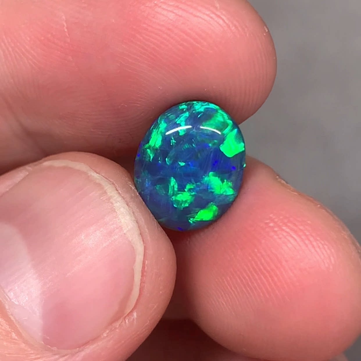 澳洲天然欧泊地球彩黑欧泊戒指吊坠定制2.9ct 10.9*8.9*5.1mm