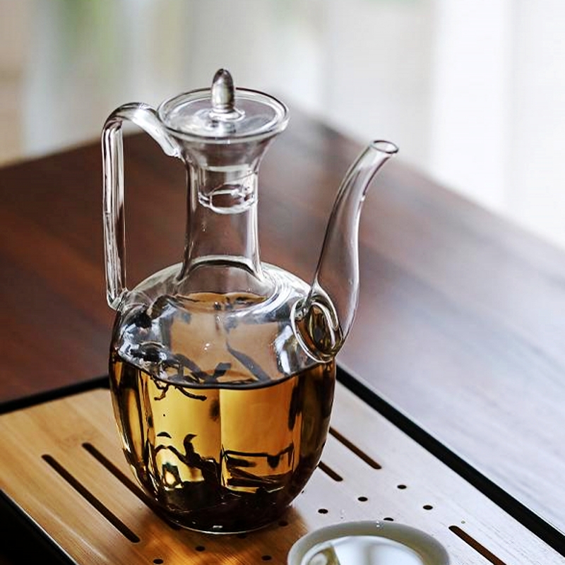 玻璃仿宋风耐高温透明水壶泡绿茶