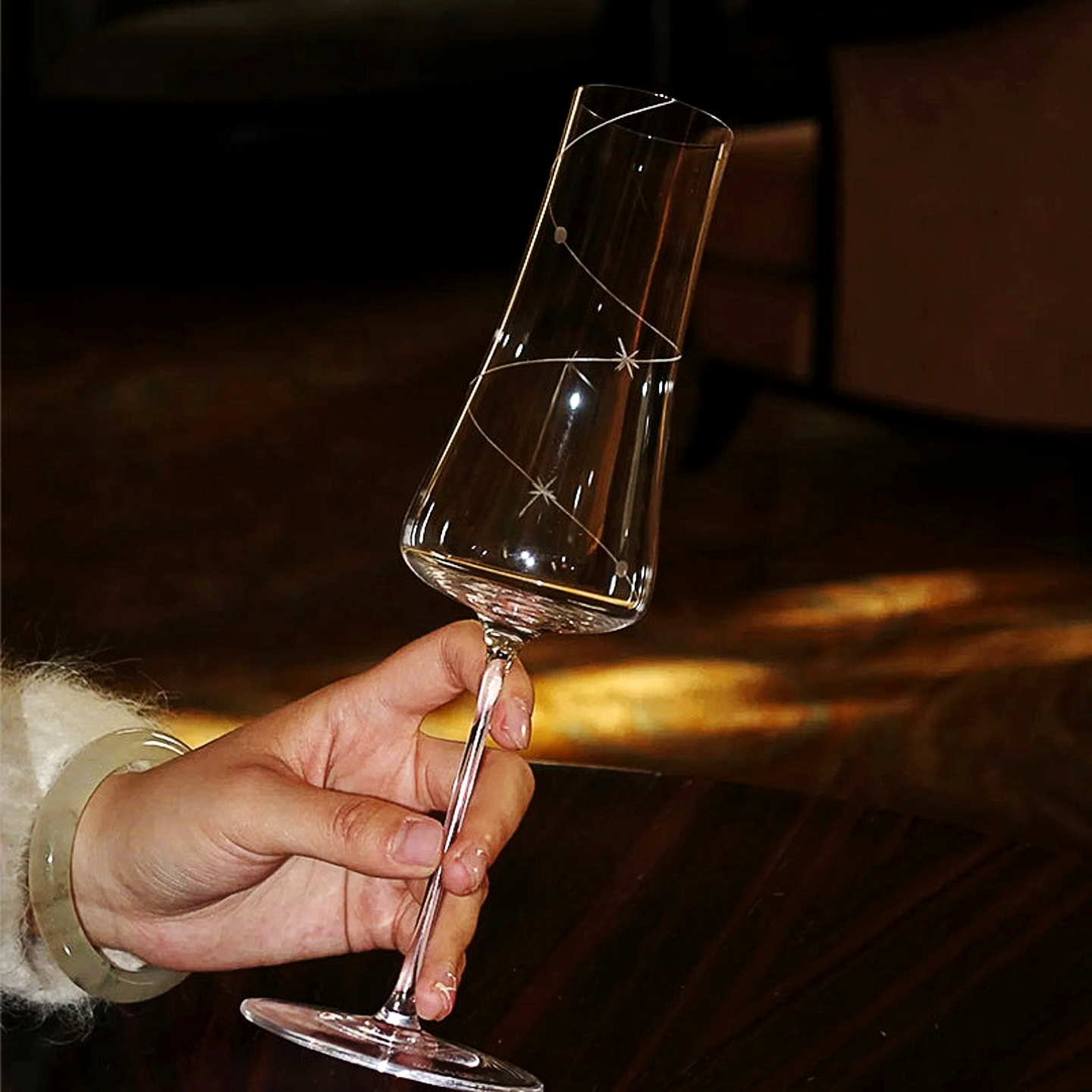 星轨刻花水晶玻璃香槟杯红酒杯