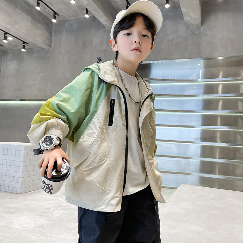 儿童防晒衣男童夏装2023新款中大童夏季防晒服外套透气薄款上衣潮