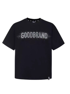 GOODBRAND 26SS新款满钻月牙标语时尚高级感短袖T恤男女情侣同款