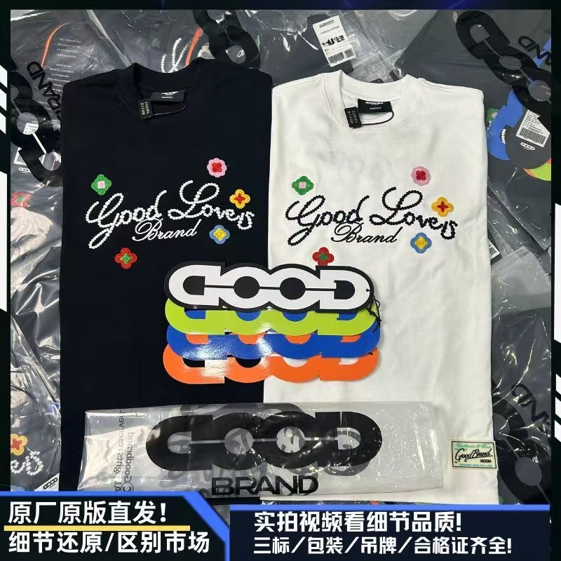 【赵泳鑫同款】GOODBRAND good love立体刺绣标语轻奢时尚短袖T恤
