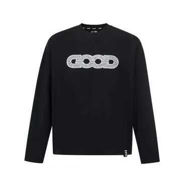 GOODBRAND 25FW GOOD地图亮片绣轻奢基础logo长袖男女同款