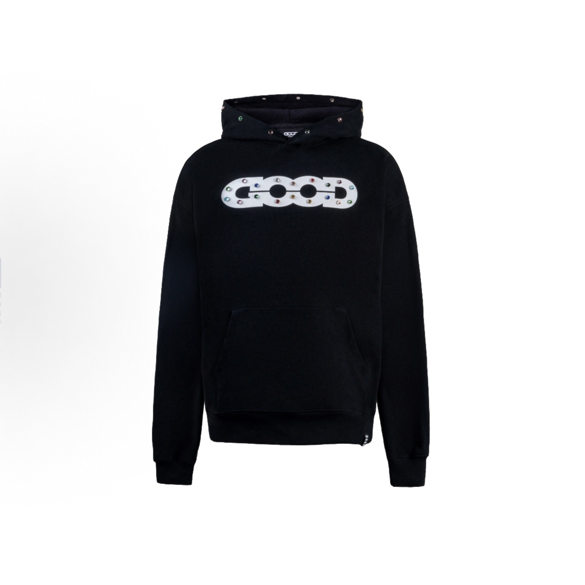 GOODBRAND 柔软舒适彩钻logo印花连帽男女同款时尚百搭长袖卫衣