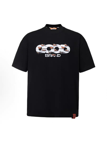 GOODBRAND M26SS 马年限定植绒刺绣赛马印花短袖T恤男女情侣同款