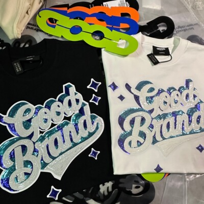 【老白同款】GOODBRAND 立体星星亮片轻奢潮牌短袖T恤 男女同款