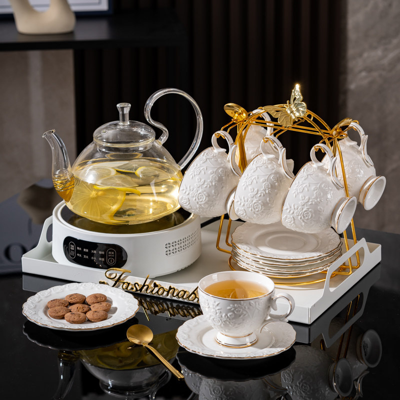 花茶壶电煮加热英式下午茶茶具套组闺蜜结婚新婚礼物乔迁新居礼品