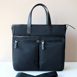 欧美时尚男女士尼龙公文包降落伞布包商务单肩斜挎手提电脑包简约