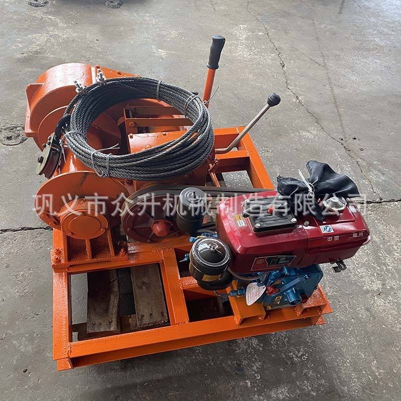 柴油动力卷扬机厂家生产加工汽油动力绞盘2吨柴油卷扬机