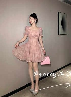 裙子2025新款今年流行爆款短裙夏季宴会连衣裙21767