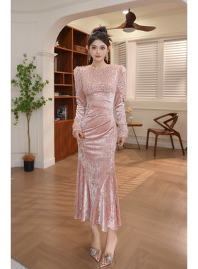 轻奢定制·轻奢时尚礼服优雅法式修身连衣裙31385