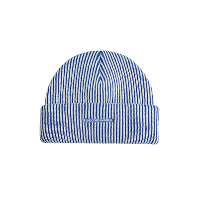 Randomevent LOGO刺绣复古撞色条纹毛线帽 2025年秋冬