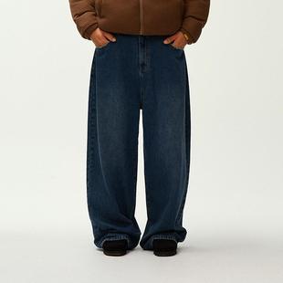 慵懒穿搭 复古拖沓宽腿牛仔裤 Randomevent春季 男女同款