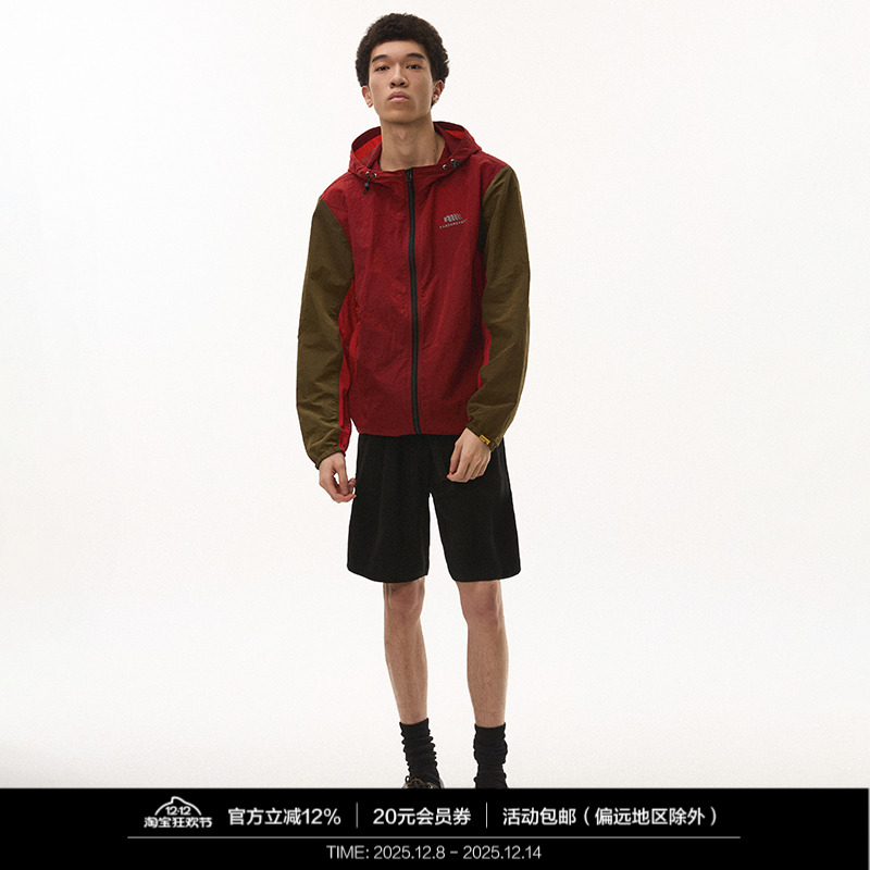 Randomevent24春夏季上衣男女款撞色拼接防晒衣防泼水外套UPF50+