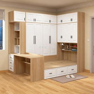 衣柜床小户型半高一体儿童衣柜高箱上床下桌榻榻米 包安装 香港 包邮