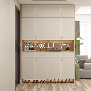 香港包安装包邮新款奶油风鞋柜入户门玄关柜子家用隔断门厅柜大容