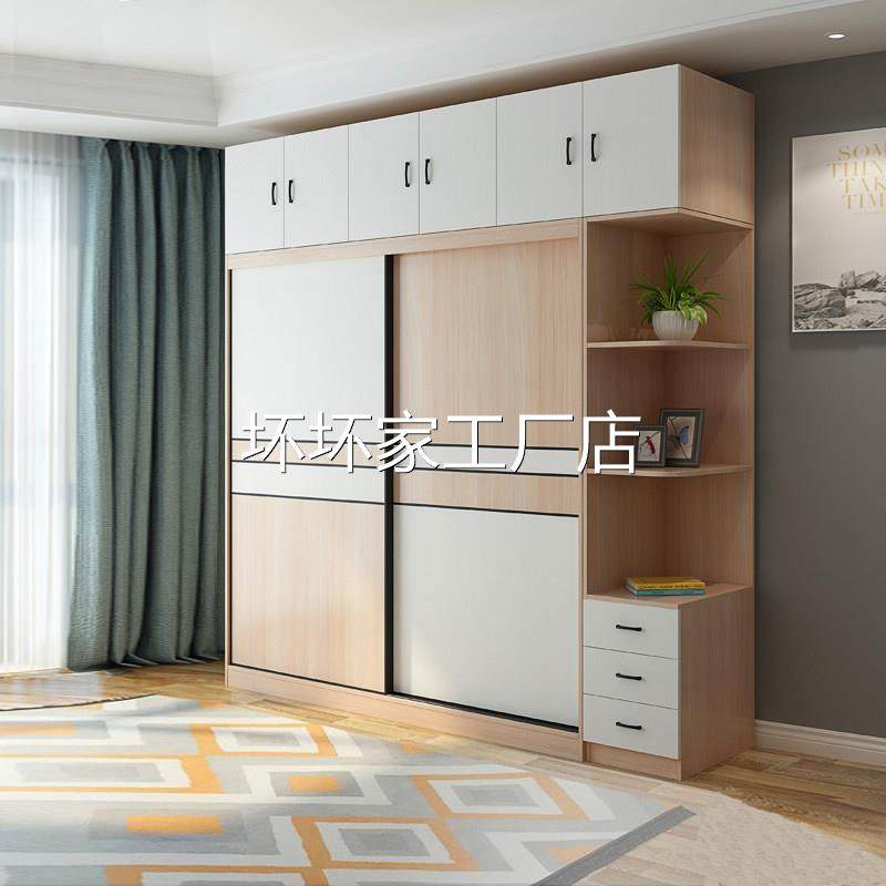 香港包安装包邮简约拉门衣柜家用卧室北欧实木衣柜现代移门衣柜定,住宅家具,独立衣柜,淘宝优惠券,粉丝福利购,淘宝优惠卷