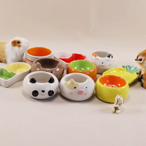 Керамическая кормушка с керамикой пищевой продукт Gold Gold Silk Bear Керамическая чаша сосновая крыса миска медовая сумка с рисовой миской.