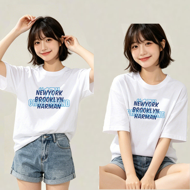 美式复古潮流短袖t恤女夏季韩版宽松oversize休闲时尚初中生上衣