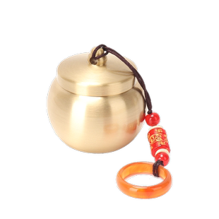 训鸟食罐纯铜专用手拿喂食食盒虎皮牡丹玄凤鹦鹉训练用具训鸟神器