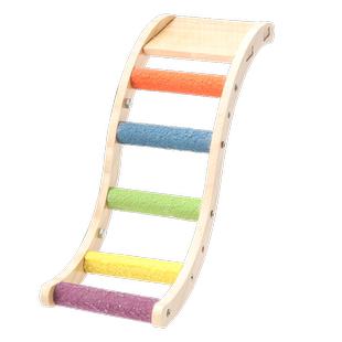 鹦鹉玩具虎皮云梯木梯磨爪嘴牡丹小鸟互动爬梯攀爬绳秋千配件用品