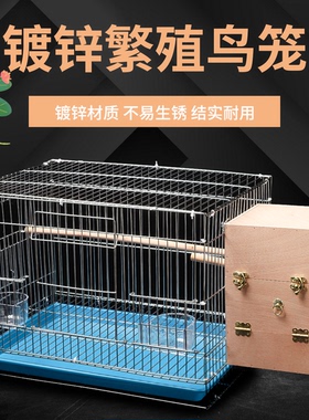 虎皮鹦鹉鸟笼中大型电镀牡丹玄凤八哥加粗养殖大号金属繁殖鸟笼子
