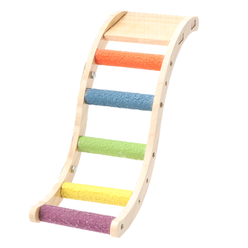 鹦鹉小鸟互动爬梯玩具虎皮云梯木梯磨爪嘴牡丹秋千攀爬绳配件用品