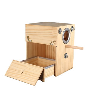 虎皮鹦鹉繁殖箱玄凤牡丹实木鸟窝鸟巢保暖鸟用孵化箱竖式鸟笼配件