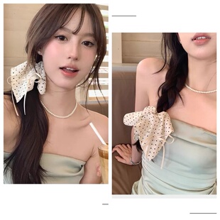 韩式方格布艺大肠发圈大号方巾扎发发绳发饰气质高级感扎马尾头饰