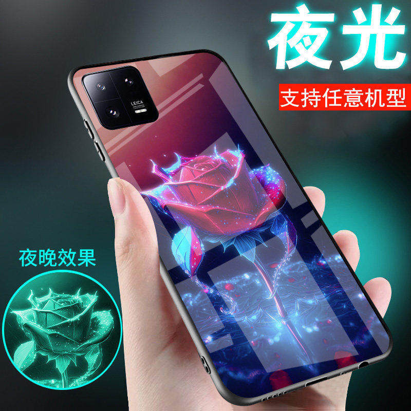 适用小米17手机壳15玻璃14外套13烟熏12红紫色11玫瑰花10高级新品15ultra女生士款10T夜光8潮17pro至尊版cc9