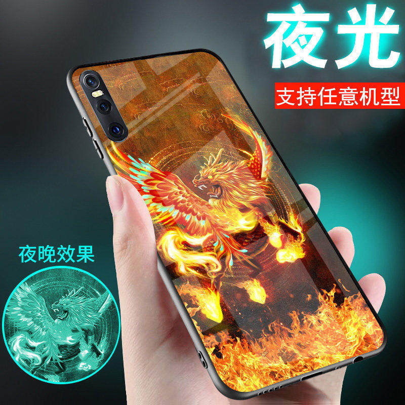 适用vivox27手机壳x23夜光x21玻璃x23幻彩版x7招财貔貅x9中国古风x9s新品x20plus麒麟x27pro好运外套女男士款