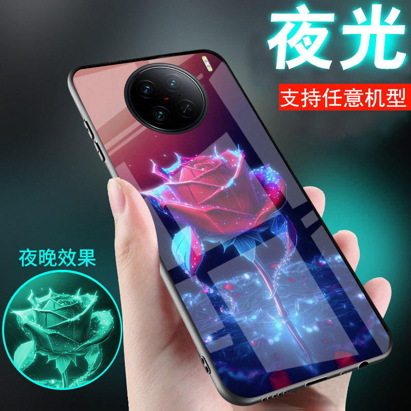 适用vivox80手机壳x90烟熏红紫色