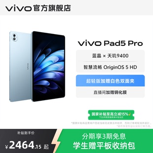 vivo 开售 Pad5 Pro平板电脑新款 13英寸学生加赠平板收纳包 天玑9400学生开学好物官方正品 柔光版