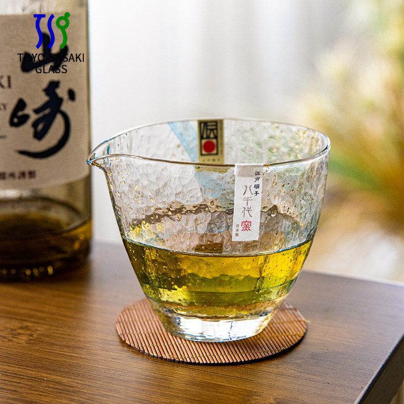 日本东洋佐佐木 八千代耐热玻璃金箔公道杯日式分茶器品茗杯茶杯