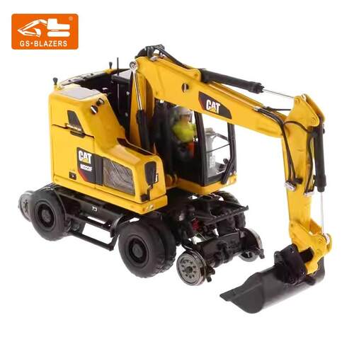 适用1:50卡特M323F铁路轮胎挖掘机合金工程车模型85661