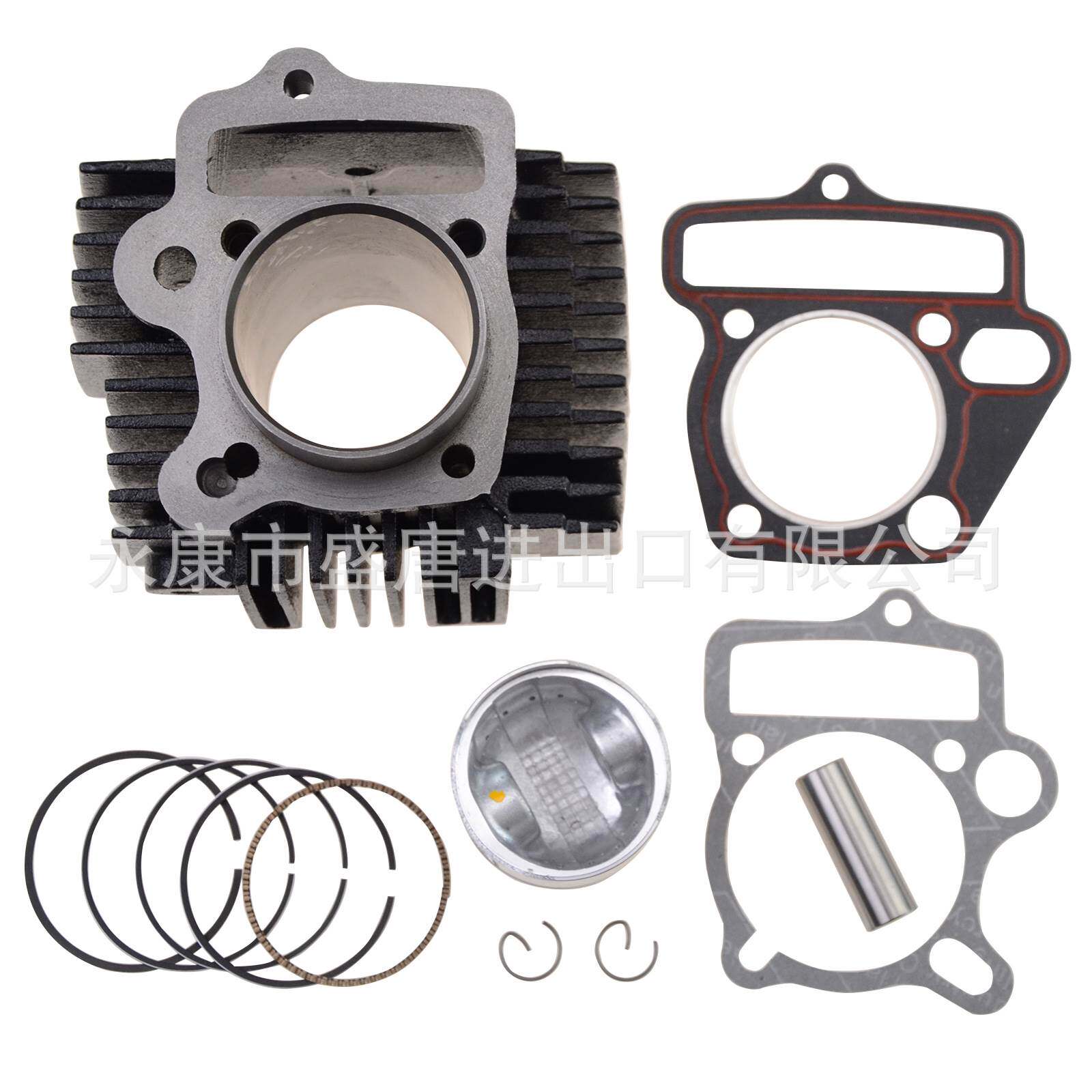 GOOFIT 52.4mm缸套垫圈活塞环组件适配4冲程 110CC 125cc