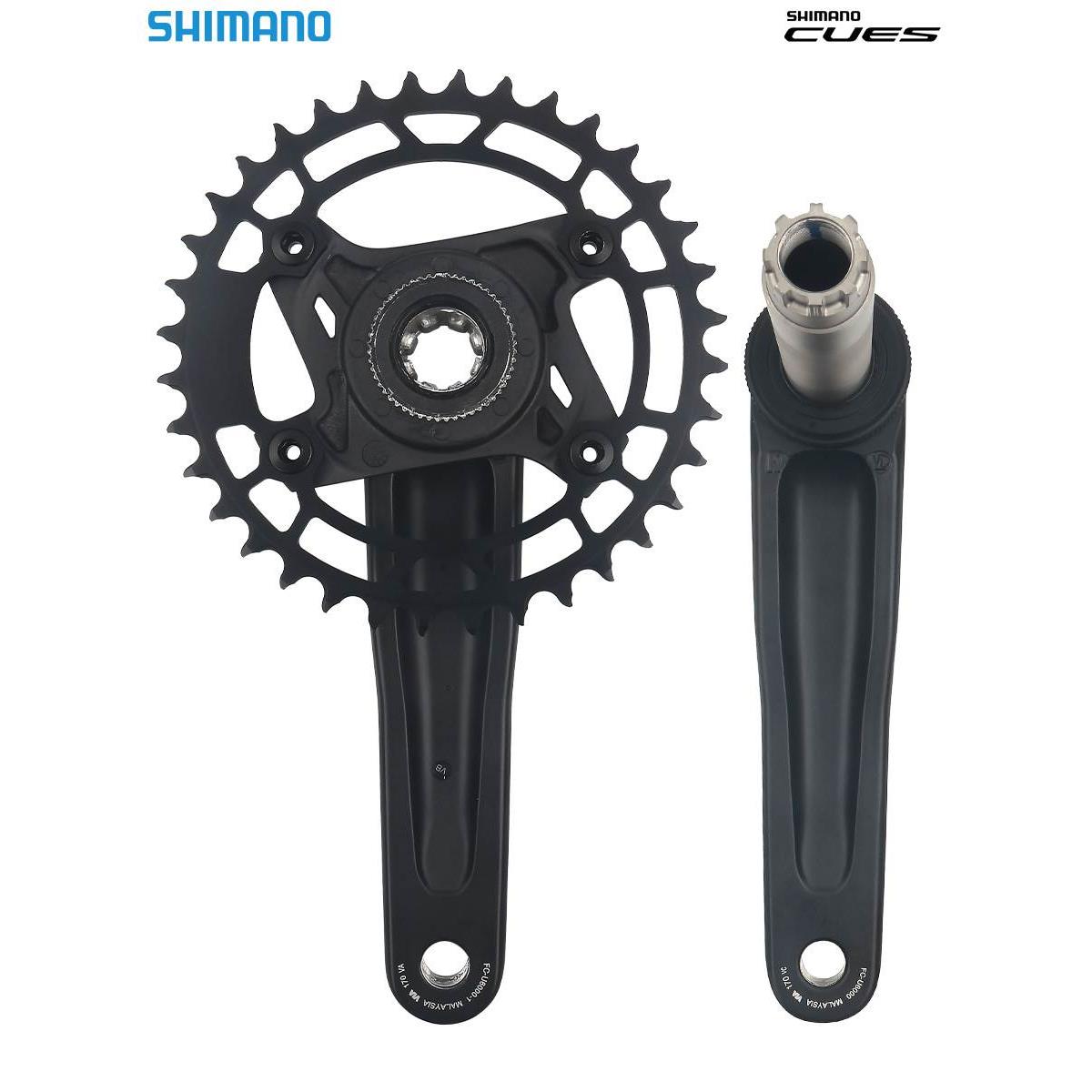 SHIMANO禧马诺CUES U6000中空一体牙盘10/11速山地车改单盘正负齿