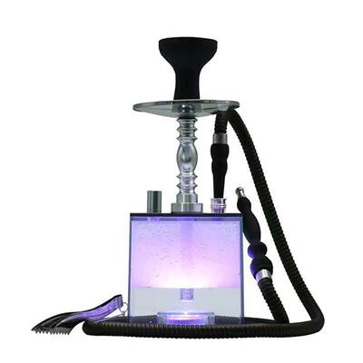 跨境货源厂家直销阿拉伯水烟套装亚克力水烟正方壶hookah搭配皮管