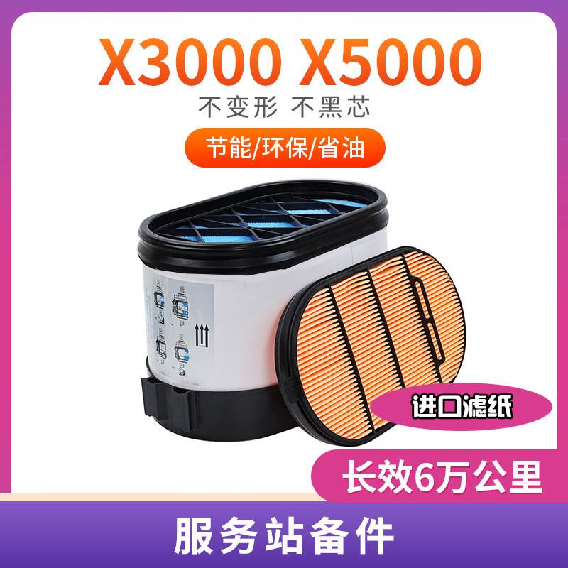 适配陕汽德龙X3000空气滤芯430 460 500550马力x5000蜂窝欧曼空滤