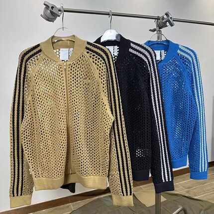 【鼎级品质】陈冠希同款 镂空设计毛织开衫拉链外套ins小红书爆款