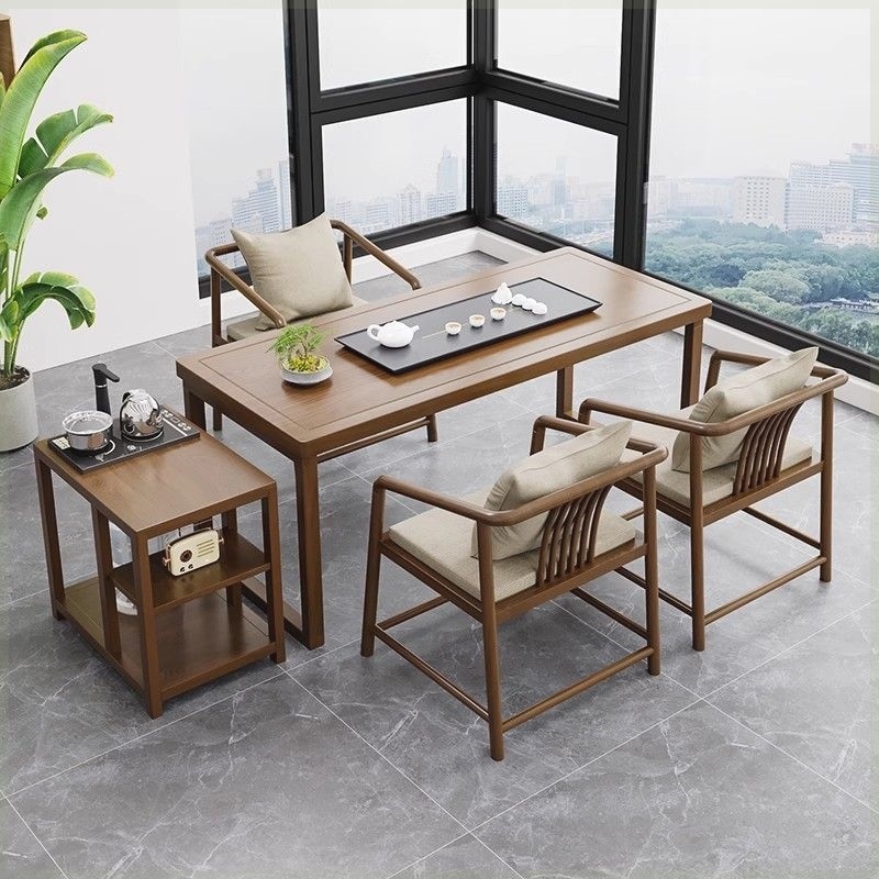 阳台实木茶桌椅组合新中式家用禅意茶台家用小型泡茶桌茶桌小型