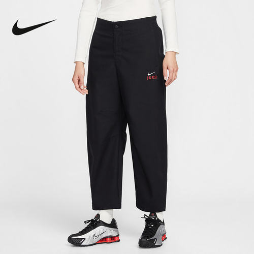 NIKE耐克女裤2026春季新款工装裤阔腿裤休闲直筒九分裤IQ3824-010
