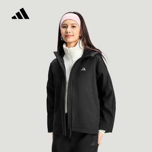 adidas阿迪达斯外套女子加绒连帽梭织夹克KS2782 KS2761  KS2783