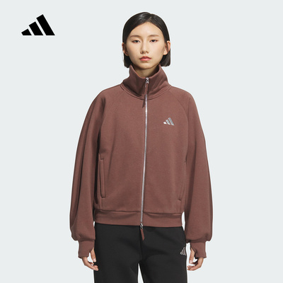 adidas阿迪达斯运动外套女2025冬宽松休闲立领夹克 KC0048 KC0047
