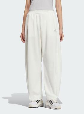 adidas阿迪达斯女裤25春季新款针织运动休闲香蕉裤直筒长裤JZ1583