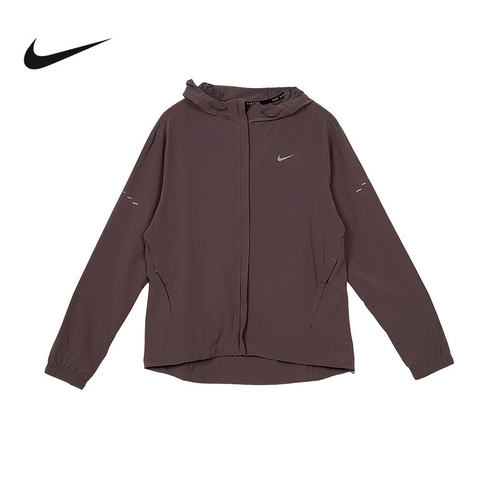 Nike耐克外套女2026春跑步训练皮肤衣梭织连帽防晒夹克HQ0651-502
