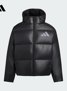 adidas阿迪达斯2025冬连帽鸭绒面包服拒水羽绒服男KH3980 KH3981